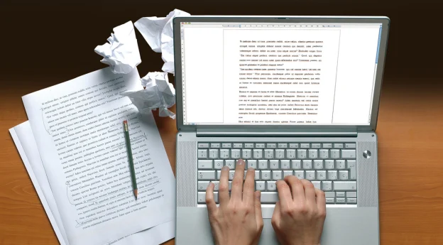 Content writer planning SEO-focused content