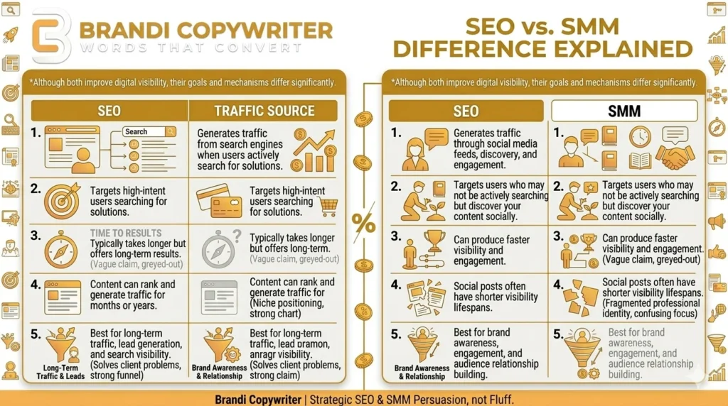 SEO vs SMM difference