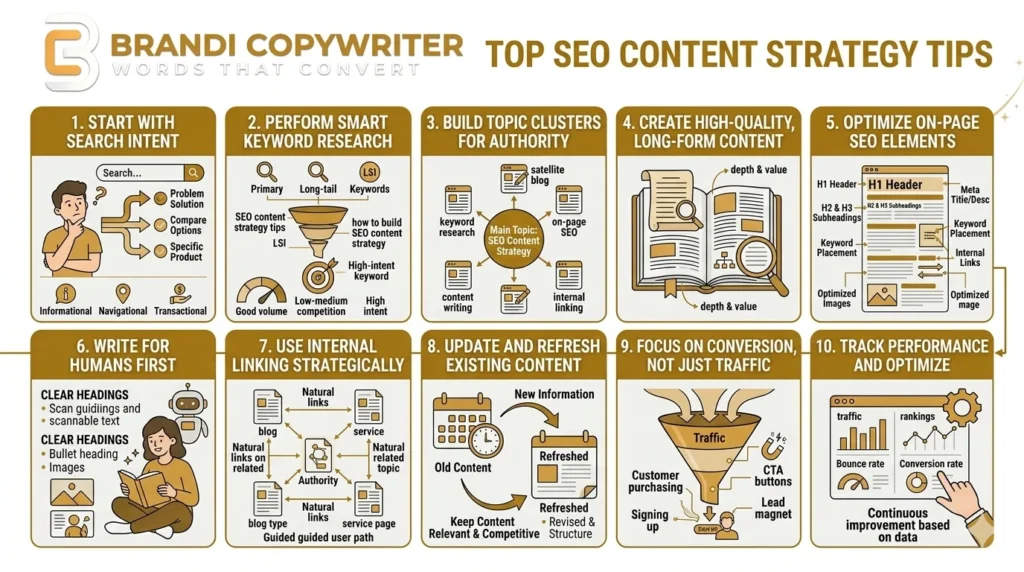 SEO content strategy tips