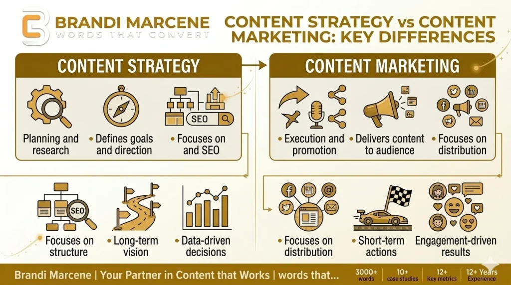 content strategy vs content marketing