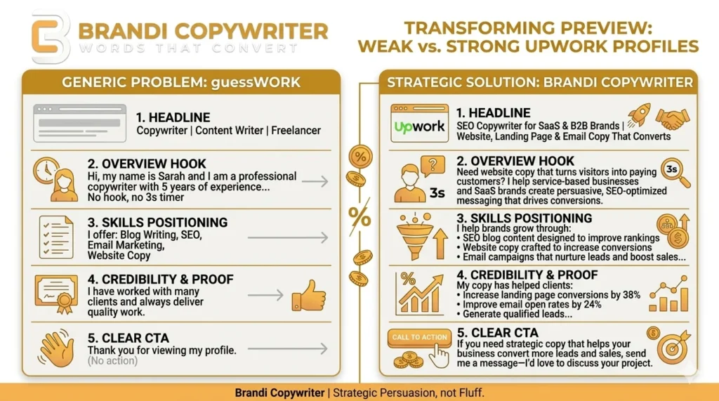 upwork copywriting profile examples