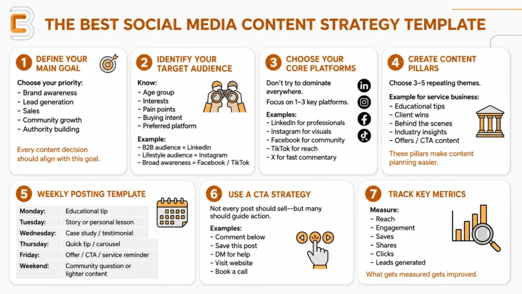social media content strategy template
